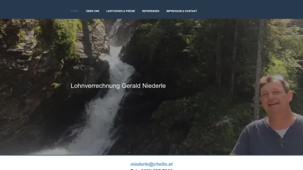 Website Screenshot: Lohnverrechnung Gerald Niederle - START - Date: 2023-06-14 10:37:32