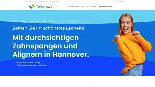 Website Screenshot: Aligner Hannover Zahnarzt Dr. Volker Staubach - invisalign Hannover Zahnschienen | Zahnkorrektur v. Zahnarzt - Date: 2023-06-14 10:46:30