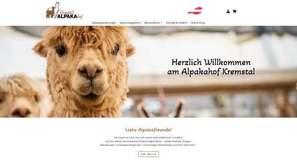 Website Screenshot: Alpakahof Kremstal - Startseite - Alpakahof Kremstal - Date: 2023-06-26 10:25:48