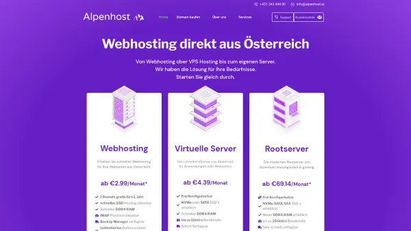 Website Screenshot: Alpenhost e.U. - Dein Webhosting aus Österreich | Alpenhost - Date: 2023-06-26 10:25:48