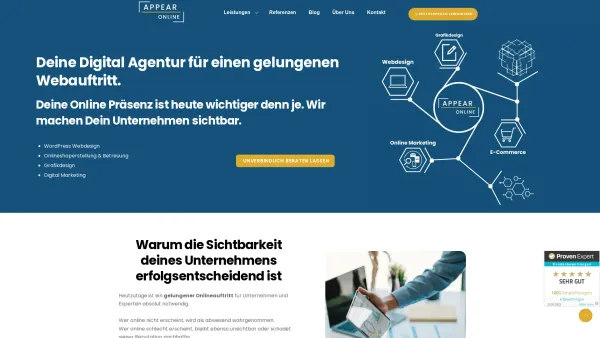 Website Screenshot: Appear Online Digitalagentur - Deine Digitalagentur in Wien | Wir machen dich sichtbar - Date: 2023-06-26 10:25:48