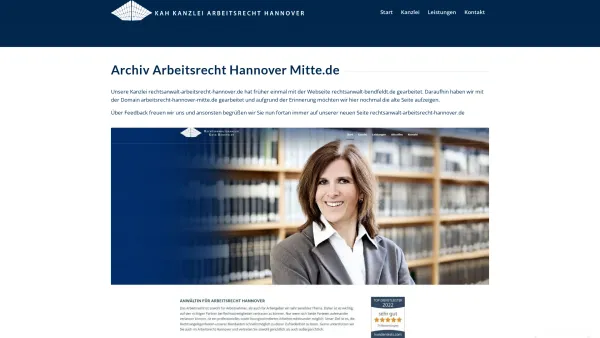 Website Screenshot: Kanzlei Bendfeldt - Archiv Arbeitsrecht Hannover Mitte.de - Date: 2023-06-14 10:38:29