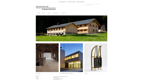 Website Screenshot: DI Ralph Broger GmbH - Architektur DI Ralph Broger Gmbh - Date: 2023-06-22 12:13:02