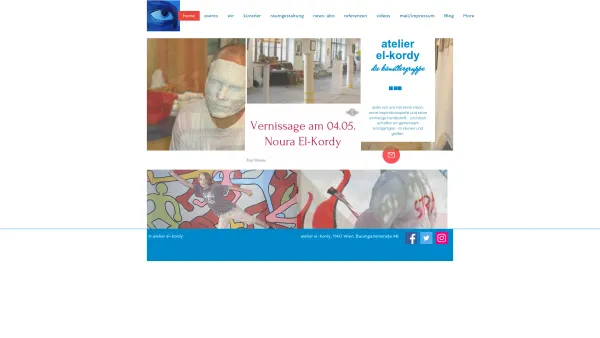 Website Screenshot: atelier el-kordy - Kunst | Raumgestaltung | Wien | Atelier El-Kordy - Date: 2023-06-22 12:13:02