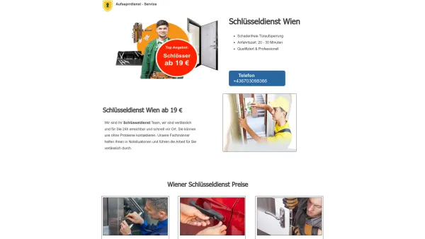 Website Screenshot: D & Dim GmbH - Schlüsseldienst Wien l Schadenfreie Türöffnung ab 19 € - Date: 2023-06-15 16:02:34