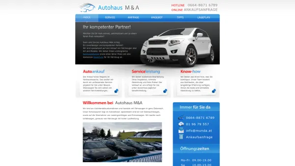 Website Screenshot: Autohaus M & A Gebrauchtwagenankauf Autoankauf Autoverkauf - Autohaus M&A Gebrauchtwagen Ankauf - Date: 2023-06-14 10:36:56