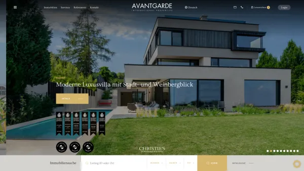 Website Screenshot: AVANTGARDE PROPERTIES GmbH - Avantgarde Properties – Luxusimmobilien in Wien & international - Date: 2023-06-22 12:13:02