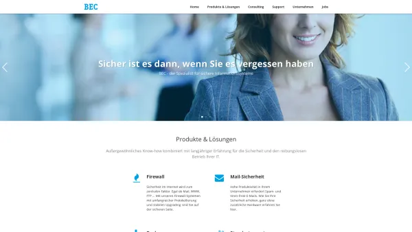 Website Screenshot: BERGMANN engineering & consulting GmbH - BEC | Der Spezialist für sichere Informationssysteme - Date: 2023-06-22 12:13:02