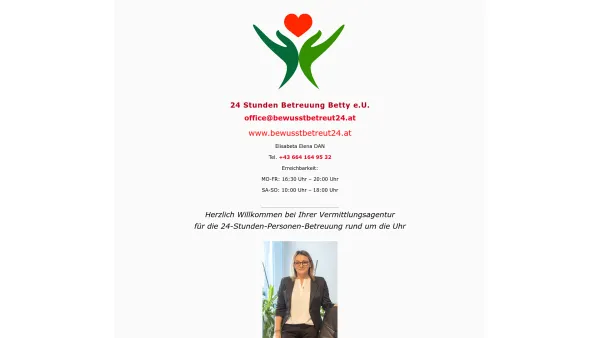 Website Screenshot: 24 Stunden Betreuung Lisa & Lumi OG - Bewusstbetreut24.at | 24 Stunden Betreuung Betty e.U. - Date: 2023-06-26 10:25:50
