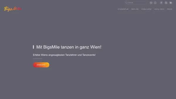 Website Screenshot: BigsMileClub - BigsMile – Tanzkurse in Wien – Mit BigsMile tanzt Du in der ganzen Stadt Wien! - Date: 2023-06-15 16:02:34