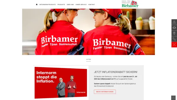 Website Screenshot: Tischlerei Ing. Thomas Birbamer - Home - Birbamer Tischlermeister - Date: 2023-06-22 12:13:02