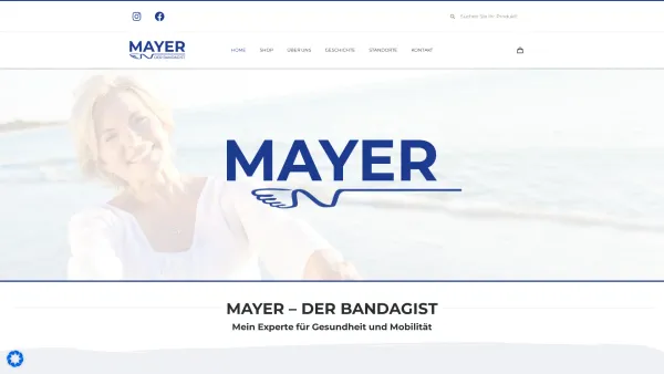 Website Screenshot: Wilfried F. MAYER GmbH - HOME | Mayer Bandagist - Date: 2023-06-26 10:25:50