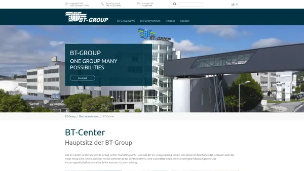 Website Screenshot: BT-Group Center Marketing GmbH - BT-Center - Hautpsitz der BT-Group in Ludersdorf bei Gleisdorf - BT-Group - Date: 2023-06-14 10:38:29