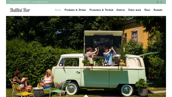 Website Screenshot: Bullini Bar - Bullini Bar | VW-Bulli-Mietbar im Vintage-Look mieten - Date: 2023-06-26 10:25:50
