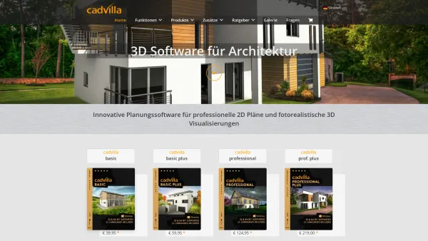 Website Screenshot: TRIXL GmbH - CAD Software für Architektur - 2D/3D Haus- & Wohnungsplanung | cadvilla - Date: 2023-06-15 16:02:34
