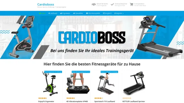 Website Screenshot: Cardioboss - Fitnessgeräte für zu Hause kaufen | Cardioboss - Date: 2023-06-26 10:25:50
