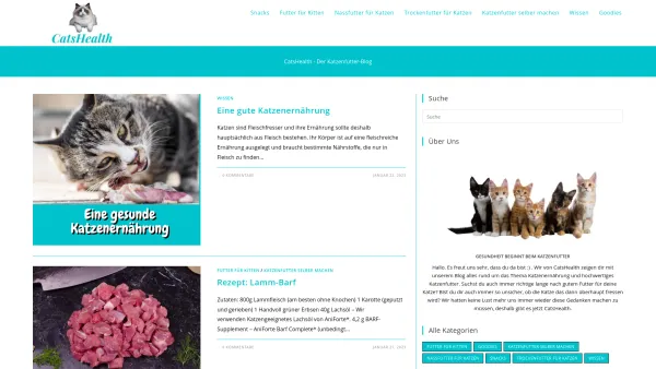 Website Screenshot: CatsHealth Gutes Nassfutter für Katzen - CatsHealth - Der Blog über gutes und gesundes Katzenfutter - Date: 2023-06-22 15:00:01
