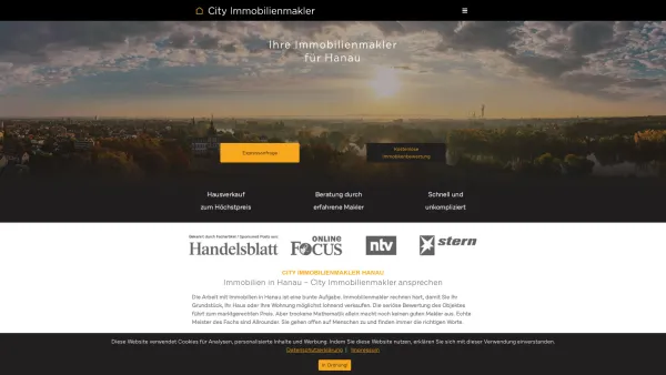 Website Screenshot: City Immobilienmakler GmbH Hanau - City Immobilienmakler Hanau - Date: 2023-06-14 10:46:33