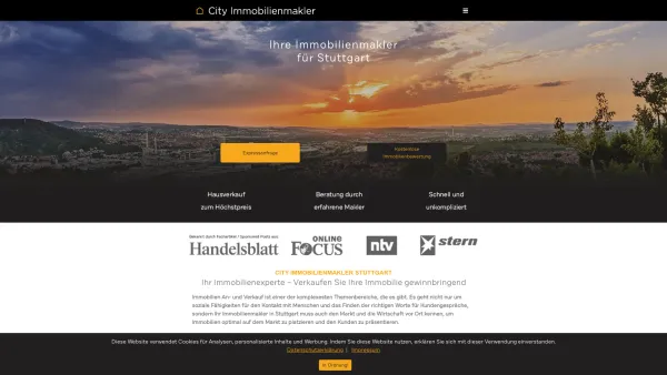 Website Screenshot: City Immobilienmakler GmbH Stuttgart - City Immobilienmakler Stuttgart - Date: 2023-06-14 10:46:33