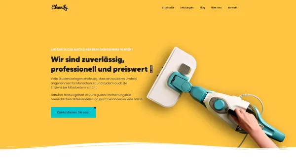 Website Screenshot: Cleanify Professionelle Reinigungsfirma Wien & Umgebung - Cleanify - Professionelle Reinigungsfirma Wien & Umgebung - Date: 2023-06-26 10:25:50