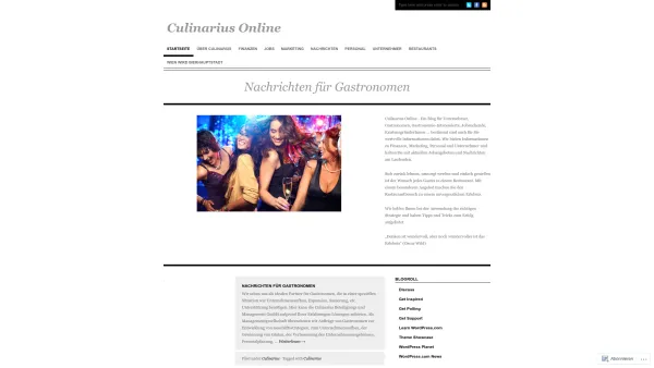 Website Screenshot: Culinarius Online - Culinarius Online | Nachrichten für Gastronomen - Date: 2023-06-22 15:00:01