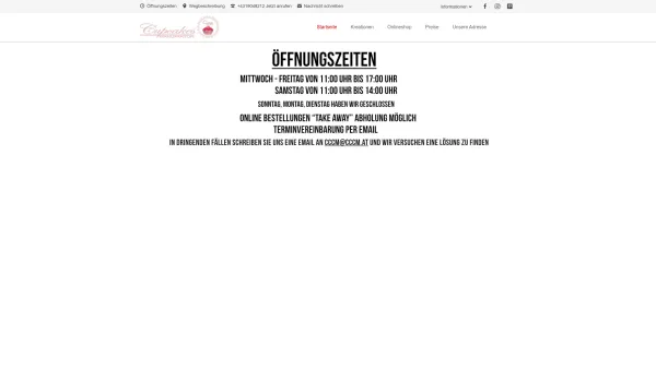 Website Screenshot: CupCakes Manufaktur - Motivtorten Hochzeitstorten Süßes Catering Torten online bestellen - Cupcakes Manufaktur Wien - Date: 2023-06-15 16:02:34