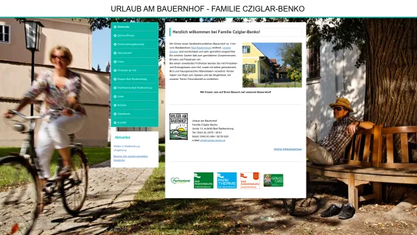 Website Screenshot: Urlaub am Bauernhof Familie Czigler-Benko - Urlaub am Bauernhof Cziglar-Benko - cziglars jimdo page! - Date: 2023-06-14 10:38:29