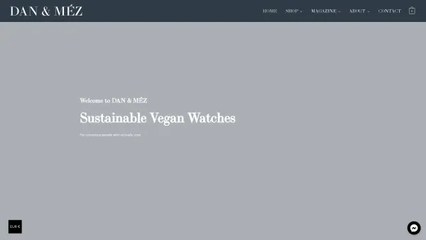 Website Screenshot: DAN & MÉZ - DAN AND MÉZ – Sustainable Vegan Watches – We offer premium sustainable vegan watches for men & women - Date: 2023-06-26 10:25:50