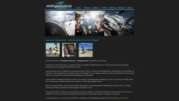 Website Screenshot: dieflugschule.at - Die Flugschule in Graz - Date: 2023-06-22 15:00:01