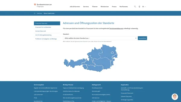 Website Screenshot: Finanzamt Salzburg Behörden - BMF - Ämter & Behörden - Date: 2023-06-15 16:02:34