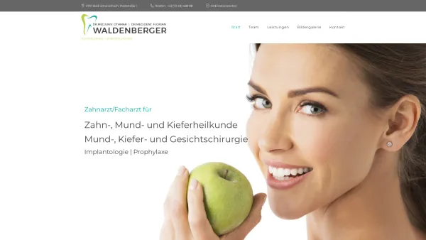 Website Screenshot: Dr.med.univ.et med dent. Waldenberger Othmar - Zahnarztpraxis Waldenberger – SCHÖNE ZÄHNE – SCHÖNES LACHEN - Date: 2023-06-22 15:00:01