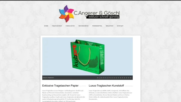 Website Screenshot: Druck Angerer & Göschl - Exklusive Luxus Tragetaschen aus Papier - Date: 2023-06-22 15:00:01