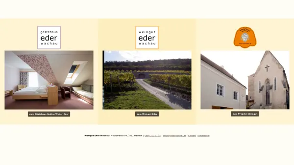 Website Screenshot: Gästehaus Eder - Startseite - eder-wachau.at - Date: 2023-06-22 12:13:03