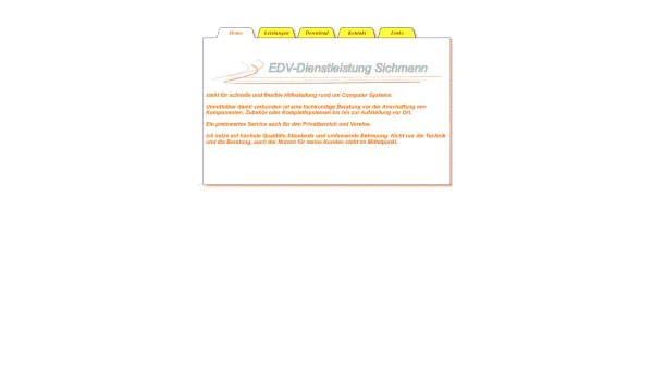 Website Screenshot: EDV-Dienstleistung Sichmann - edv-sichmann.nit.at | Internet Design, Edv-Dienstleistung - Date: 2023-06-22 12:13:03