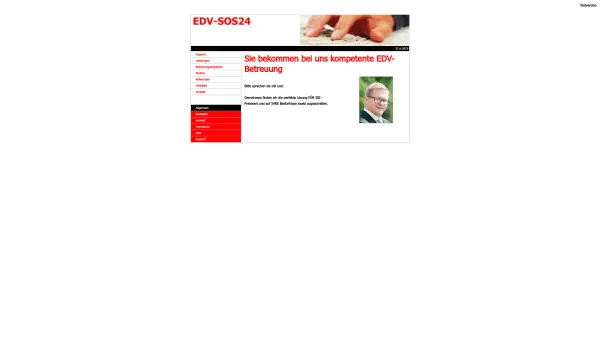 Website Screenshot: EDV-SOS24 - Sie bekommen bei uns kompetente EDV-Betreuung - Date: 2023-06-22 12:13:03