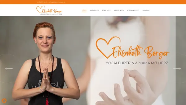 Website Screenshot: Elisabeth Berger Yoga - Elisabeth Berger - Yogalehrerin und Mama mit Herz - Date: 2023-06-26 10:25:51