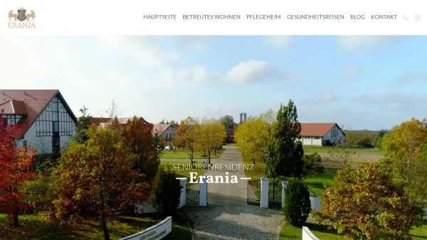 Website Screenshot: Erania Ihre professionelle Altenpflege - Seniorenresidenz Erania an der Ostsee - Date: 2023-06-22 12:13:03