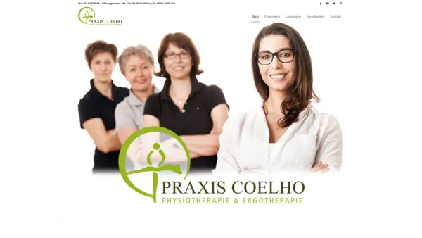 Website Screenshot: Physiotherapie und Ergotherapie Praxis Coelho - Praxis Coelho – Physiotherapie & Ergotherapie - Date: 2023-06-22 12:13:03