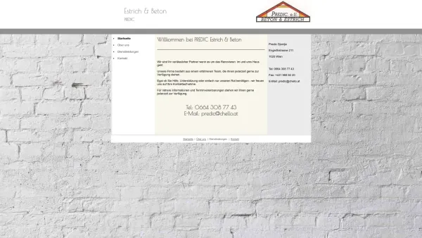 Website Screenshot: Predic - Estrich & Beton - Startseite - Date: 2023-06-14 10:36:58