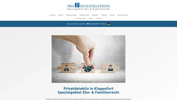 Website Screenshot: familien-recht - Privatdetektiv | Klagenfurt - Kärnten Spezialgebiet - Ehe & Familienrecht - Date: 2023-06-26 10:25:53