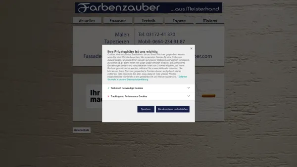 Website Screenshot: Farbenzauber - Farbenzauber - Christian Habe - Date: 2023-06-22 12:13:03