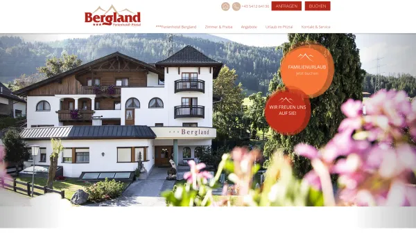 Website Screenshot: Ferienhotel Bergland - Urlaub im Pitztal - Tirol : Ferienhotel Bergland - Date: 2023-06-22 12:13:03