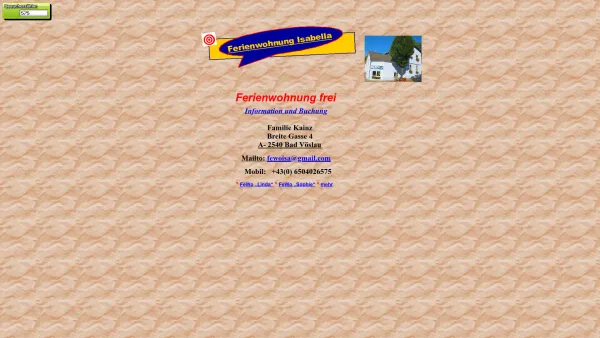 Website Screenshot: Ferienwohnungen "Isabella" - Date: 2023-06-22 12:13:03