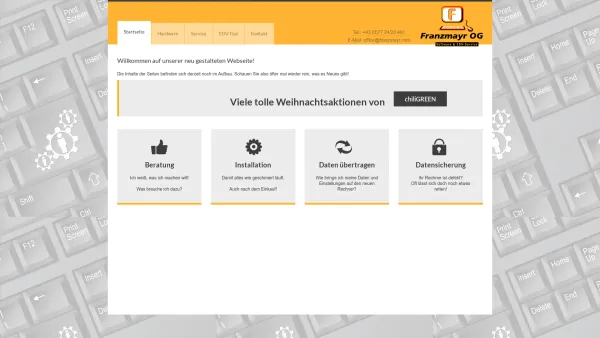 Website Screenshot: Franzmayr OG Software & EDV-Service - Franzmayr OG - Software & EDV-Service: Startseite - Date: 2023-06-22 12:13:03