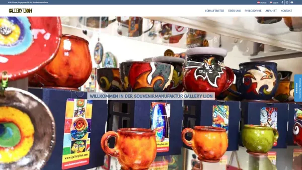 Website Screenshot: Gallery Lion - Souvenir Shop Gallery Lion im Hundertwasserhaus Wien - Date: 2023-06-14 10:46:33
