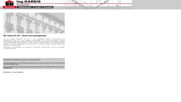 Website Screenshot: Ing. Gareis BauGmbH - Ing. Gareis BaugmbH - Date: 2023-06-14 10:38:29