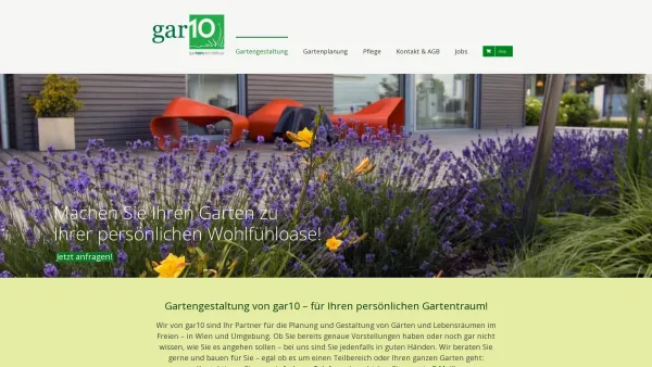 Website Screenshot: gar10 gmbh Gartengestaltung - Gartengestaltung in Wien und Niederösterreich | Gar10 - Date: 2023-06-26 10:25:53