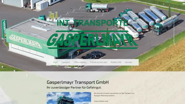Website Screenshot: Karl Gasperlmayr Int. Transport GmbH - Gasperlmayr Transport GmbH - Gasperlmayr Transport GmbH - Ihr zuverlässiger Partner für Gefahrgut - Date: 2023-06-22 12:13:03