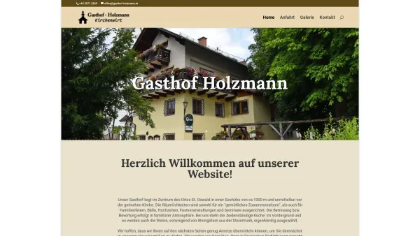 Website Screenshot: Gasthof Kirchenwirt - Familie Holzmann - Gasthof Holzmann | Kirchenwirt - Date: 2023-06-22 12:13:03