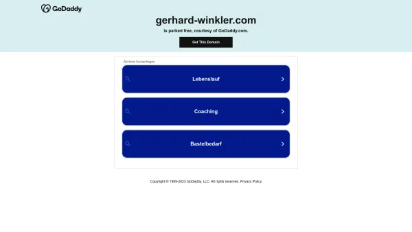 Website Screenshot: gerhard-winkler.com - powered by WebMachine Technologies Webhosting and Domain Services - Date: 2023-06-22 15:02:28